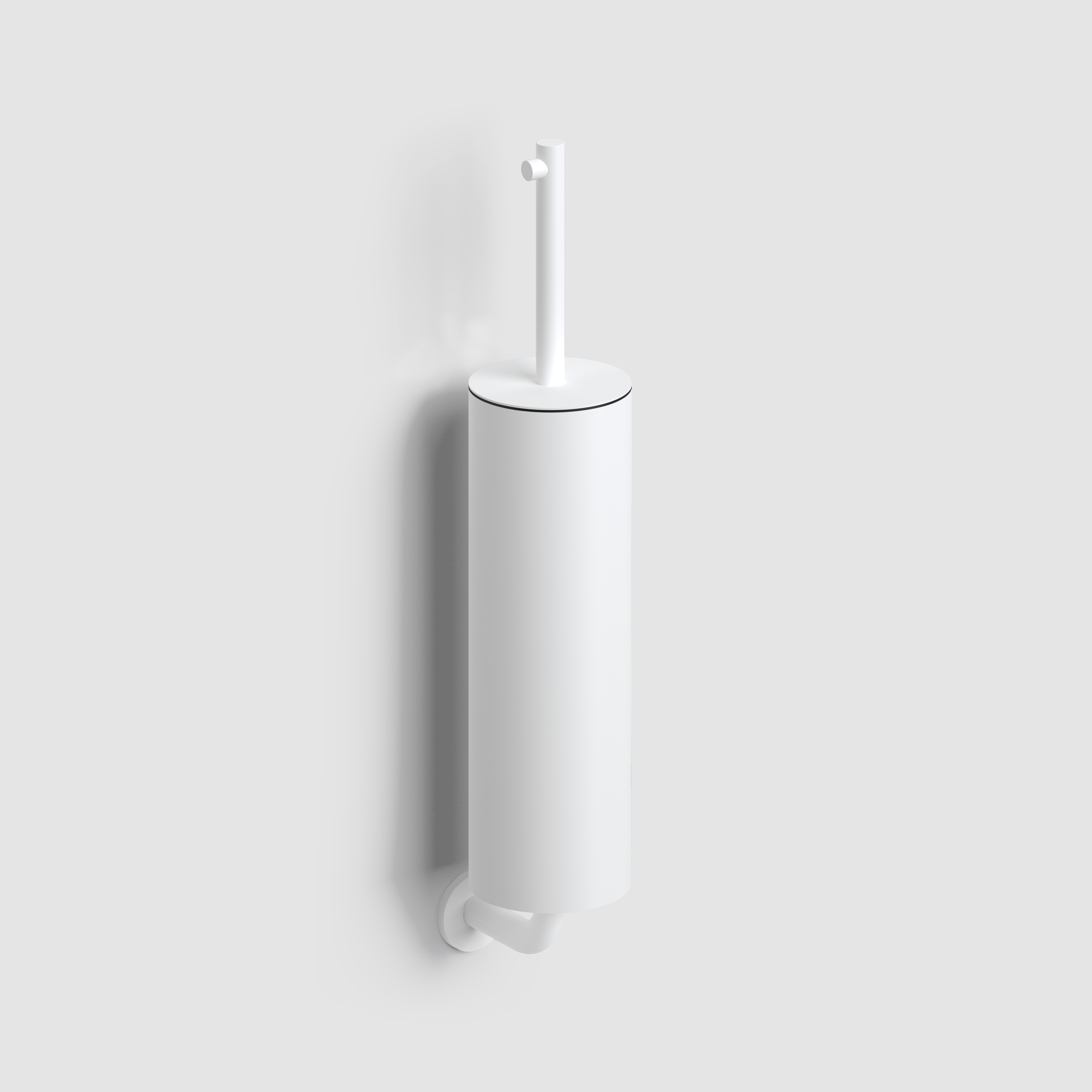 Clou Kaldur toiletborstelgarnituur, wandmodel, mat wit